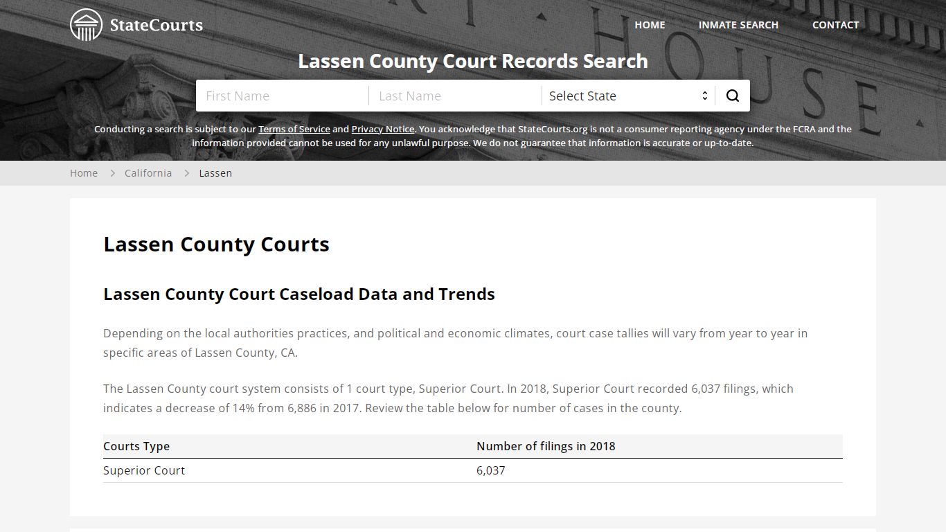 Lassen County, CA Courts - Records & Cases - StateCourts